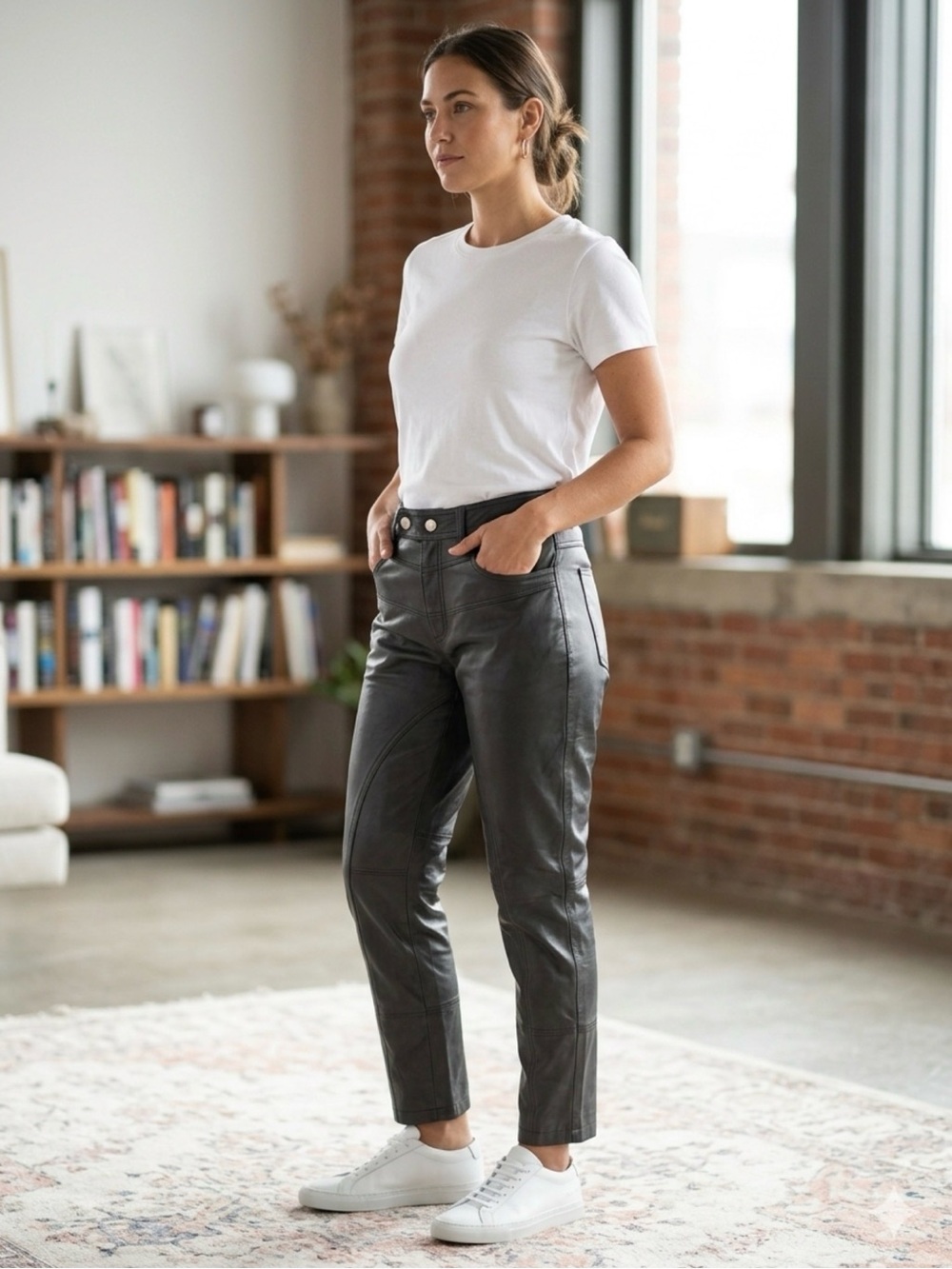 We The Free" Rebel Vegan Leather Pants in black